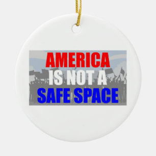 Ornamento De Cerâmica A América Não É Um Espaço Seguro