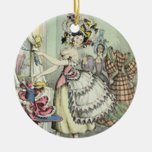 Ornamento De Cerâmica A azáfama, publicada por Thomas McLean, Londres