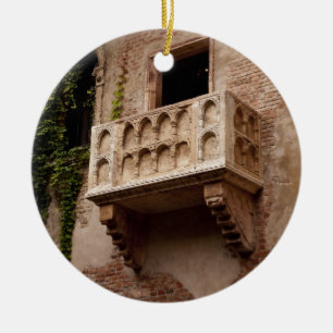 Ornamento De Cerâmica A Balcony de Juliet; Onde está Romeo?
