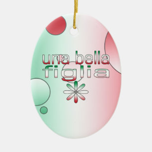Ornamento De Cerâmica A bandeira de Una Bella Figlia Italia colore o pop