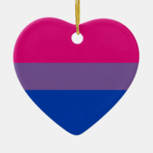 Ornamento De Cerâmica A bandeira do Bi voa para o orgulho bissexual