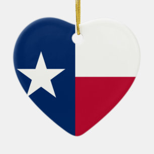 Ornamento De Cerâmica A bandeira solitária de Texas da bandeira da