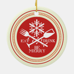 Ornamento De Cerâmica A bebida de cor personalizada deve ser adorável or