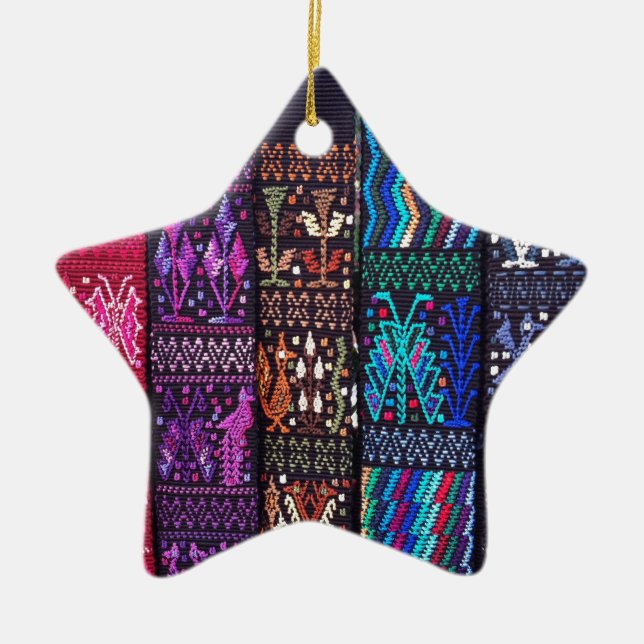 Ornamento De Cerâmica A bela design da Guatemala (Frente)