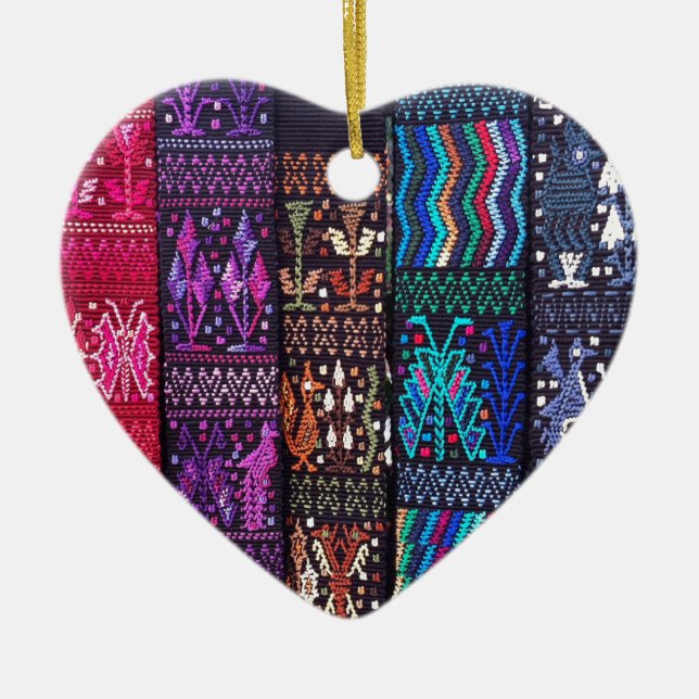 Ornamento De Cerâmica A bela design da Guatemala (Frente)