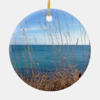 Ornamento De Cerâmica A bela Grama e Mar