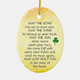 Ornamento De Cerâmica A Bênção Irlandesa Pode Levantar A Estrada, Person