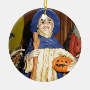 Ornamento De Cerâmica A bruxa má idosa