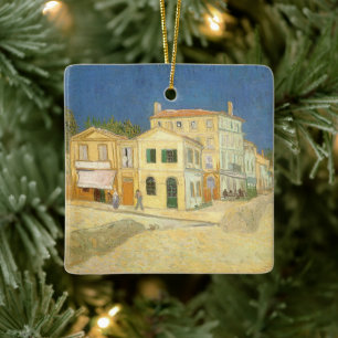 Ornamento De Cerâmica A Casa Amarela de Vincent van Gogh
