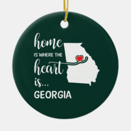 Ornamento De Cerâmica A casa da Geórgia é onde está o coração