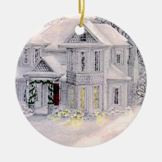 Ornamento De Cerâmica A casa do Natal é o lugar onde o coração é