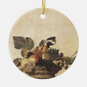Ornamento De Cerâmica A cesta de Caravaggio da fruta