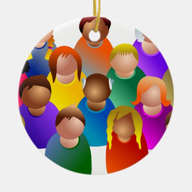 Ornamento De Cerâmica A comunidade diversa (Frente)