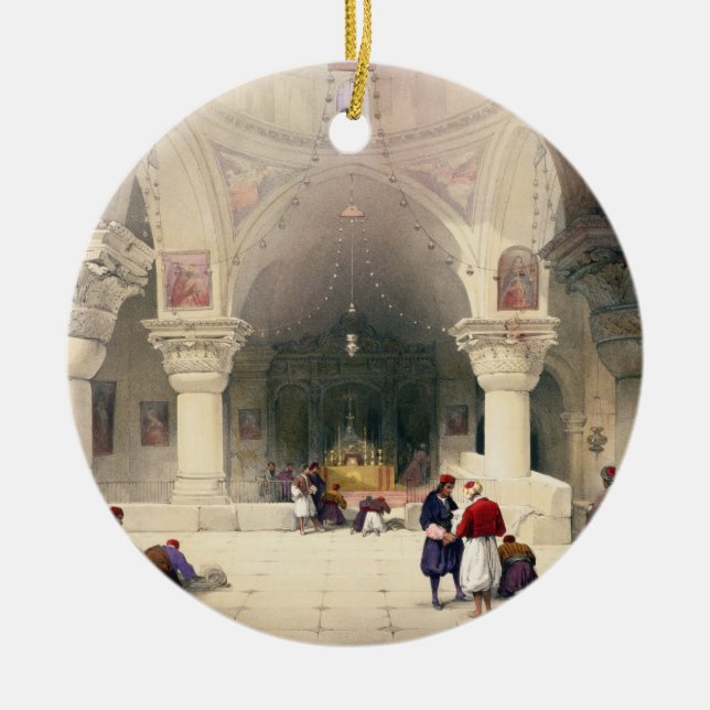 Ornamento De Cerâmica A cripta do Sepulchre santamente, Jerusalem, (Frente)