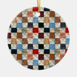 Ornamento De Cerâmica A edredão colorida esquadra o teste padrão