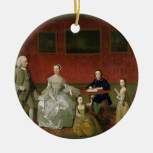 Ornamento De Cerâmica A família do Buckley-Varrão, c.1758-60 (óleo em