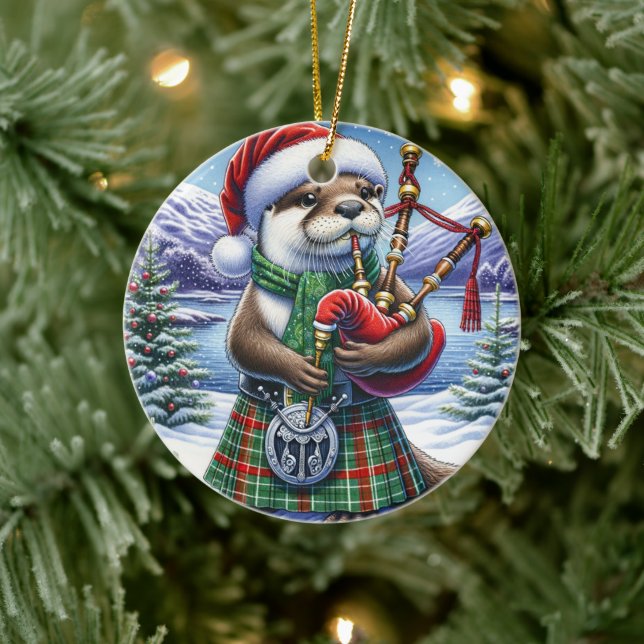 Ornamento De Cerâmica A Festa de Natal Escocesa (Árvore)