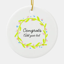 Ornamento De Cerâmica A graduação mínima simples de parabéns adiciona