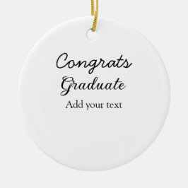 Ornamento De Cerâmica A graduação mínima simples de parabéns adiciona