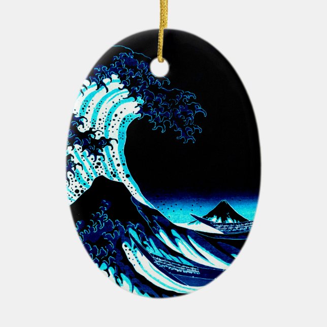Ornamento De Cerâmica A Grande Onda (Frente)