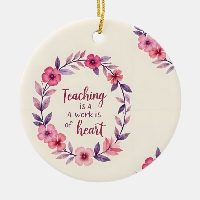 Ornamento De Cerâmica A ira do amor do professor (Frente)