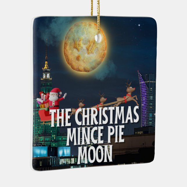 Ornamento De Cerâmica A lua de tarte de Natal (Direito )
