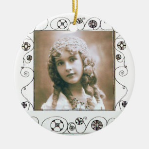 Ornamento De Cerâmica A MÁGICA RODA MODELO da FOTO, rubi rosa vermelha