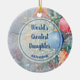 Ornamento De Cerâmica A Maior Filha de Natal do Mundo
