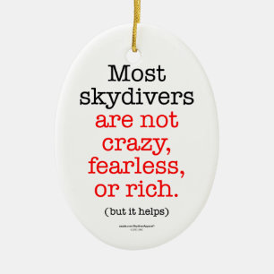 Ornamento De Cerâmica A maioria de Skydivers