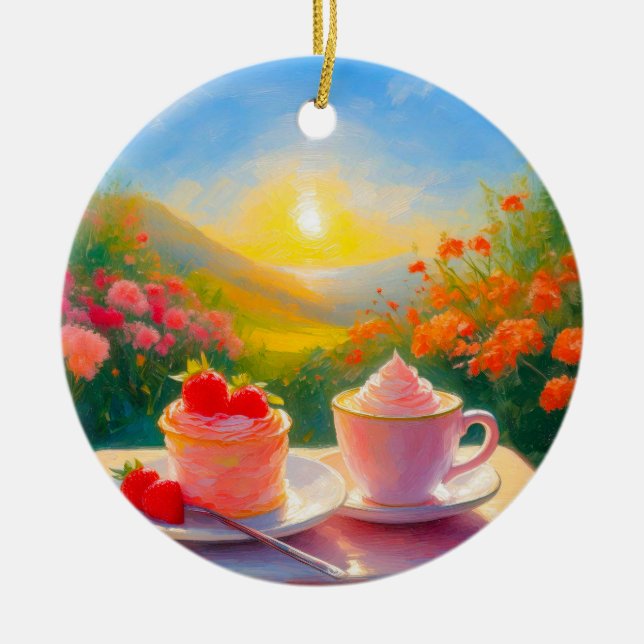 Ornamento De Cerâmica A mais doce tarde do dia (Frente)