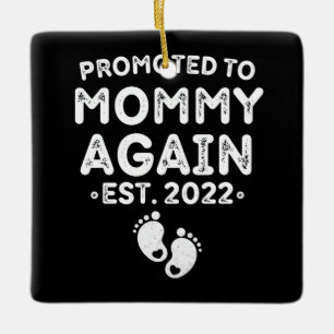 Ornamento De Cerâmica A mamãe está de novo no dia de as mães 2022 par