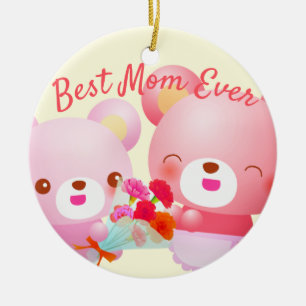 Ornamento De Cerâmica A Melhor Mãe De Ursos