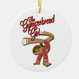 Ornamento De Cerâmica A menina de Gymgerbread - Natal 2017