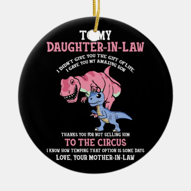 Ornamento De Cerâmica À Minha Filha de Direito (Frente)