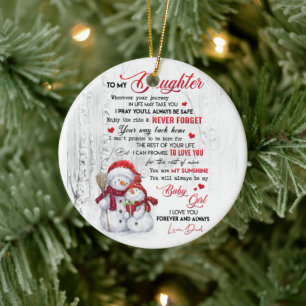 Ornamento De Cerâmica À minha filha do Pai