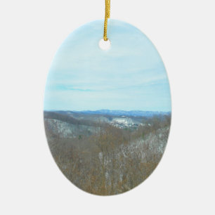 Ornamento De Cerâmica A montanha nevado West Virginia negligencia