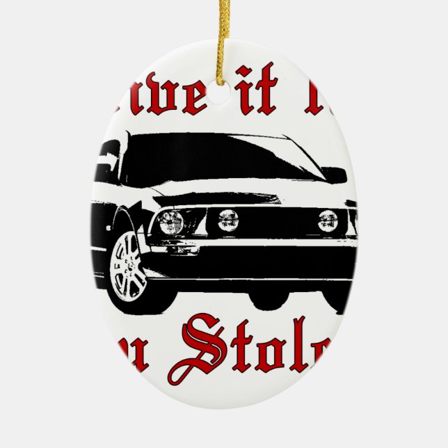 Ornamento De Cerâmica A movimentação que gosta de você roubou-o - (Frente)