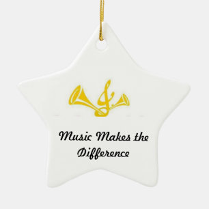 Ornamento De Cerâmica A música faz a diferença