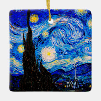 Ornamento De Cerâmica A Noite Estrelada de Vincent Van Gogh