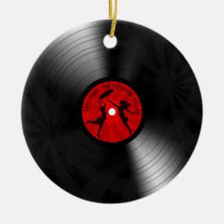 Ornamento De Cerâmica A noite passada o DJ salvar meu preto do registro