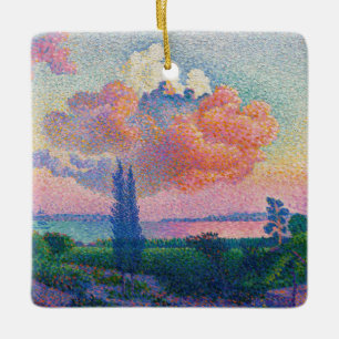 Ornamento De Cerâmica A Nuvem Rosa, pintura de Henri-Edmond Cross