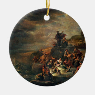 Ornamento De Cerâmica A passagem do Mar Vermelho (óleo em canvas)