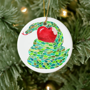 Ornamento De Cerâmica A Queda e a Serpente Jesse Tree