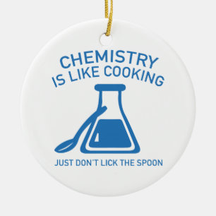 Ornamento De Cerâmica A química é como o cozinhar
