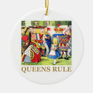 Ornamento De Cerâmica A rainha dos corações diz, do "regra Queens! "