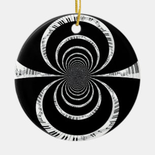 Ornamento De Cerâmica A recolher as teclas do piano