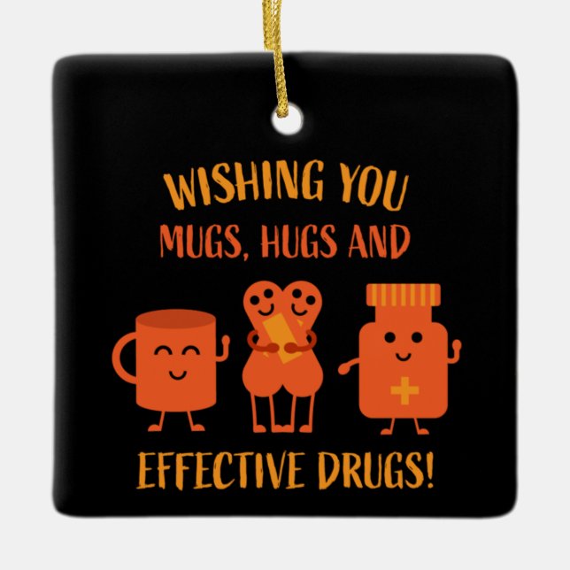 Ornamento De Cerâmica A recuperação de saúde vai ficar bem em breve (Frente)