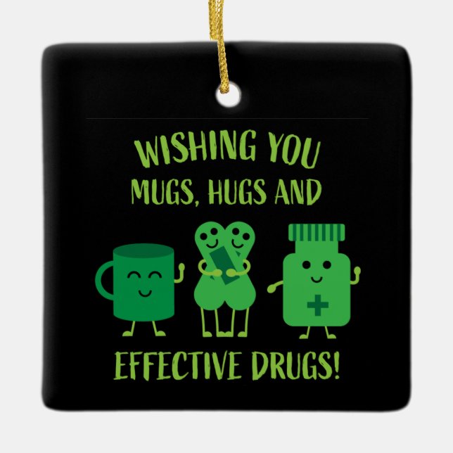 Ornamento De Cerâmica A recuperação de saúde vai ficar bem em breve (Frente)