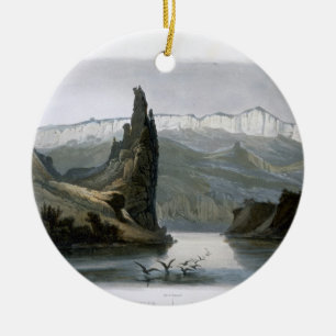 Ornamento De Cerâmica A rocha da citadela no Missouri superior, chapeia