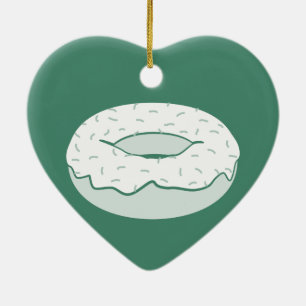 Ornamento De Cerâmica a rosquinha polvilha